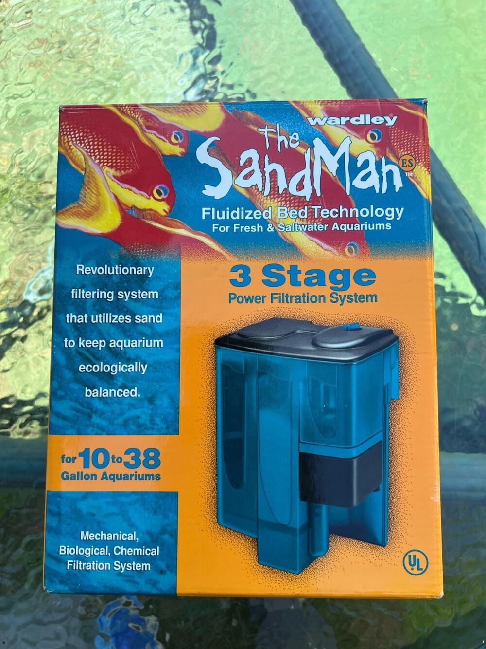 Hartz Wardley The SandMan 3 Stage Power Filter 10-38 Gallon Fresh Salt Aquariums